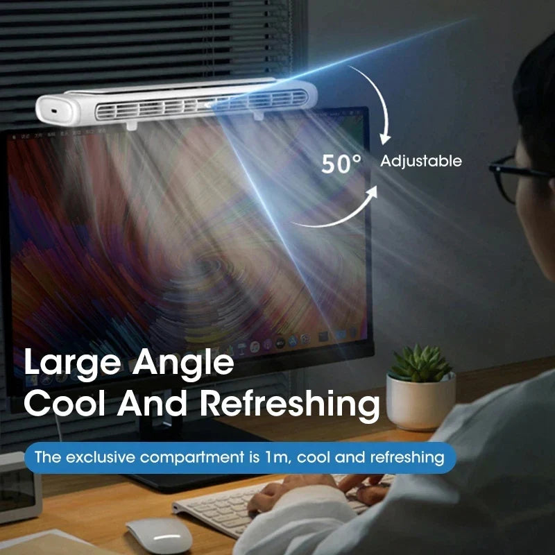 Clip-On Fan USB Rechargeable 3-Speed & LED Light