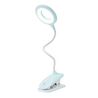Clip-On Reading Lamp Flexible Goose-Neck Dimmable USB Rechargeable