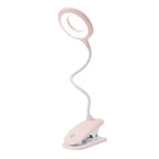 Clip-On Reading Lamp Flexible Goose-Neck Dimmable USB Rechargeable