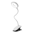 Clip-On Reading Lamp Flexible Goose-Neck Dimmable USB Rechargeable