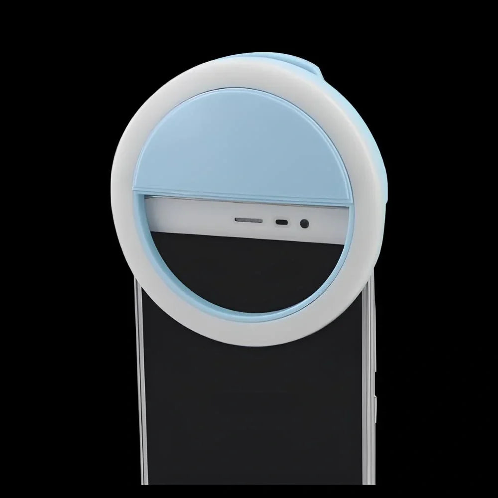 Clip-On Selfie Ring Light USB Rechargeable & Adjustable Brightness