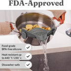 Clip-On Strainer Heat-Resistant Silicone