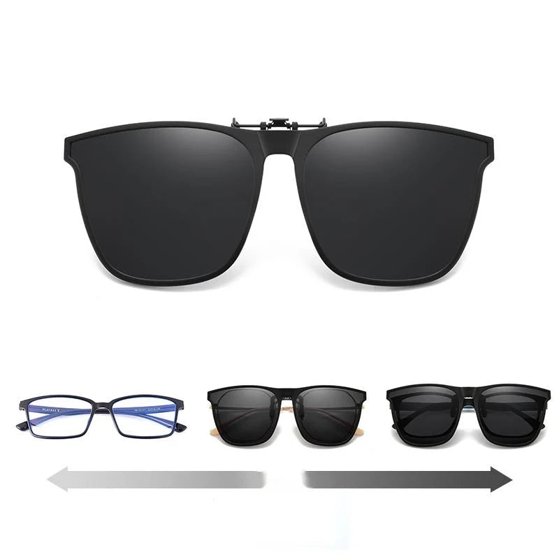 Clip-On Sunglasses Foldable Magnesium Alloy Polarized UV400