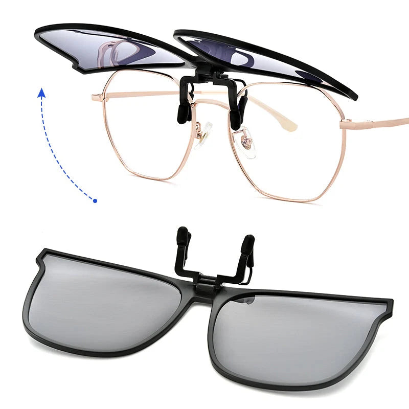 Clip-On Sunglasses Polarized UV400 Magnetic Flip-Up