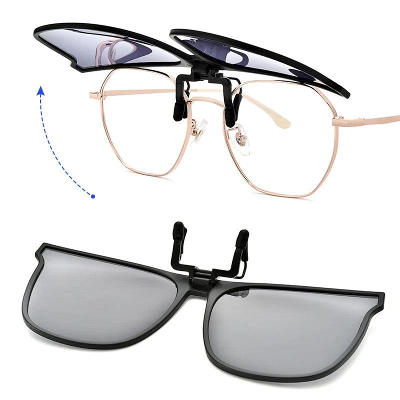 Clip-On Sunglasses Polarized & UV400 Magnetic Flip-Up