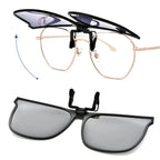 Clip-On Sunglasses Polarized UV400 Magnetic Flip-Up Magnesium Frame