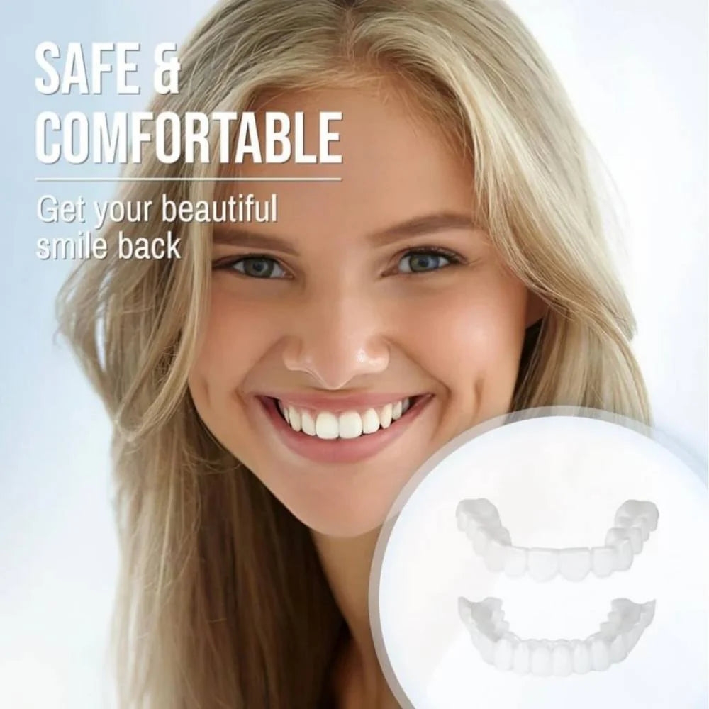 Clip-On Veneers Custom Mold Natural-Looking Upper & Lower