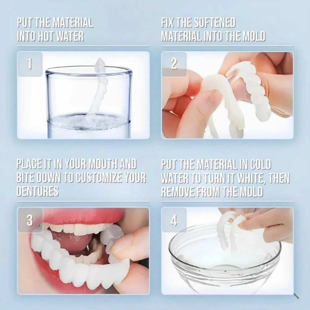 Clip-On Veneers Natural-Looking Upper & Lower