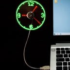 Clock Fan Floating LED Time & Temperature USB-Powered
