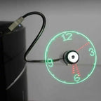 Clock Fan Floating LED Time & Temperature USB-Powered