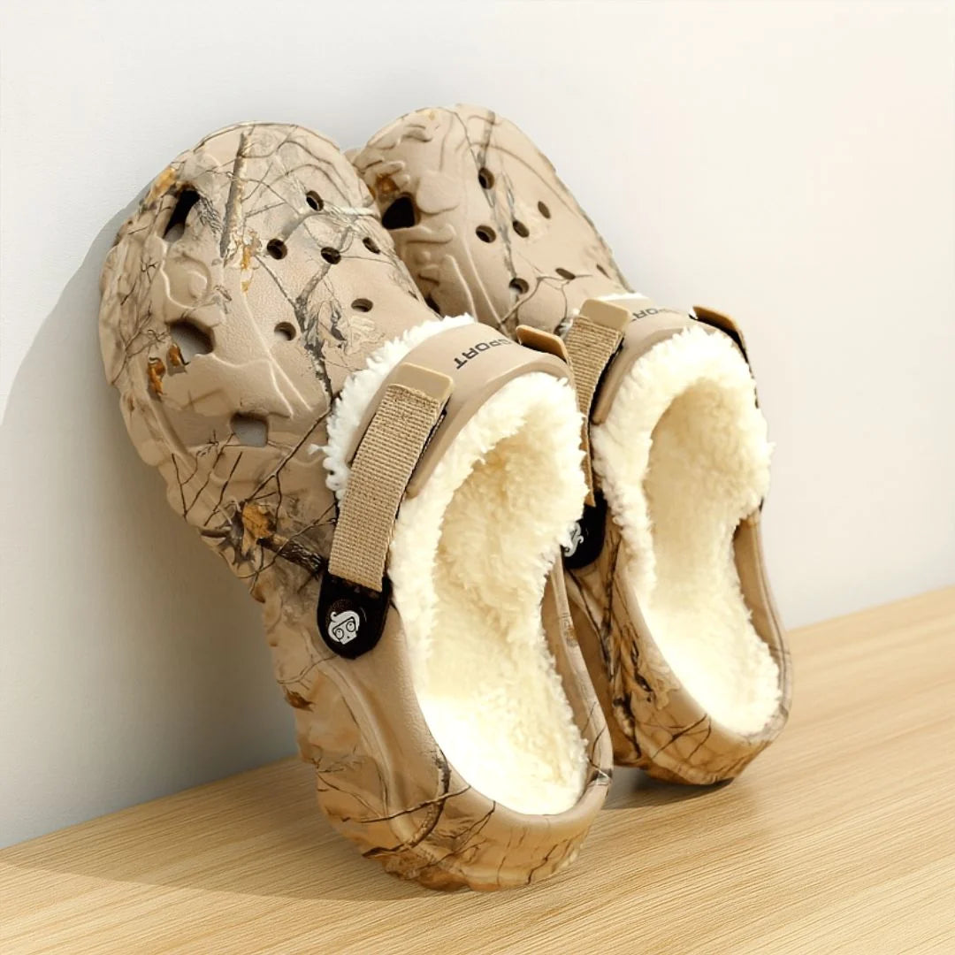 Clogs Fleece-Lined Removable Fur Lining Slip-Resistant Sole