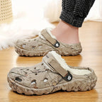 Clogs Fleece-Lined Removable Fur Lining Slip-Resistant Sole
