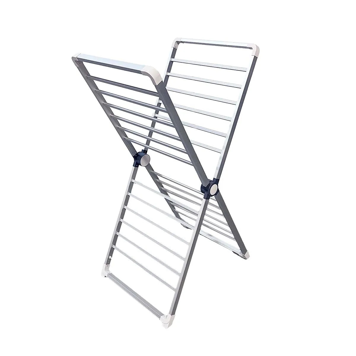 Clothes Drying Rack Heated Foldable Aluminum X-Frame 38 Feet