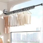 Clothes Drying Rack Wall-Mounted Foldable Adjustable
