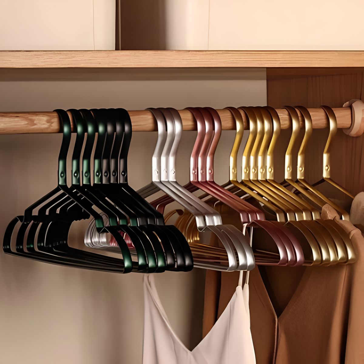 Clothes Hangers Aluminum Slim & Heavy-Duty Set of 10