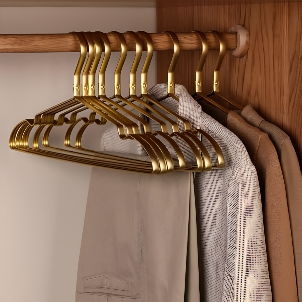 Clothes Hangers Aluminum Slim & Heavy-Duty Set of 10
