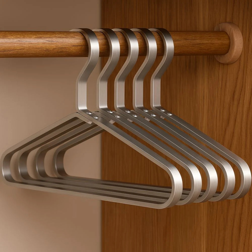 Clothes Hangers Slim Space-Saving Aluminum Non-Slip Set of 4