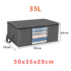 Clothes Storage Box Foldable Clear Window & Double Zipper