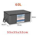 Clothes Storage Box Foldable Clear Window & Double Zipper