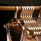 Clothing Hangers Polished Brass Sturdy Set of 6