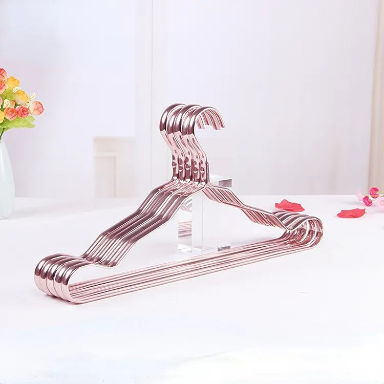 Clothing Hangers Polished Brass Sturdy Set of 6