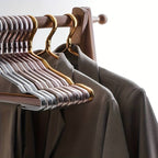 Clothing Hangers Set Brass Slim & Anti-Slip 6-Piece