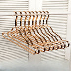 Clothing Hangers Set Brass Slim & Anti-Slip 6-Piece