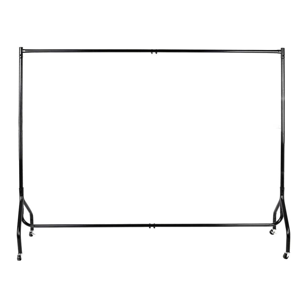 Clothing Rack Powder-Coated Metal Lockable Wheels 132 lb Capacity