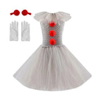 Clown Costume Tulle Tutu Crochet Bodice Gloves & Hairpins