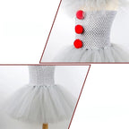Clown Costume Tulle Tutu Crochet Bodice Gloves & Hairpins
