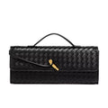 Clutch Bag Hand-Braided Vegan Leather Lightweight