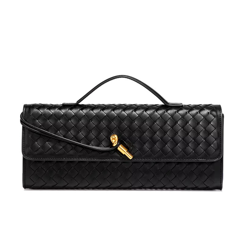 Clutch Bag Hand-Braided Vegan Leather Lightweight