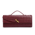 Clutch Bag Hand-Braided Vegan Leather Lightweight