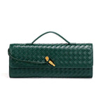 Clutch Bag Hand-Braided Vegan Leather Lightweight
