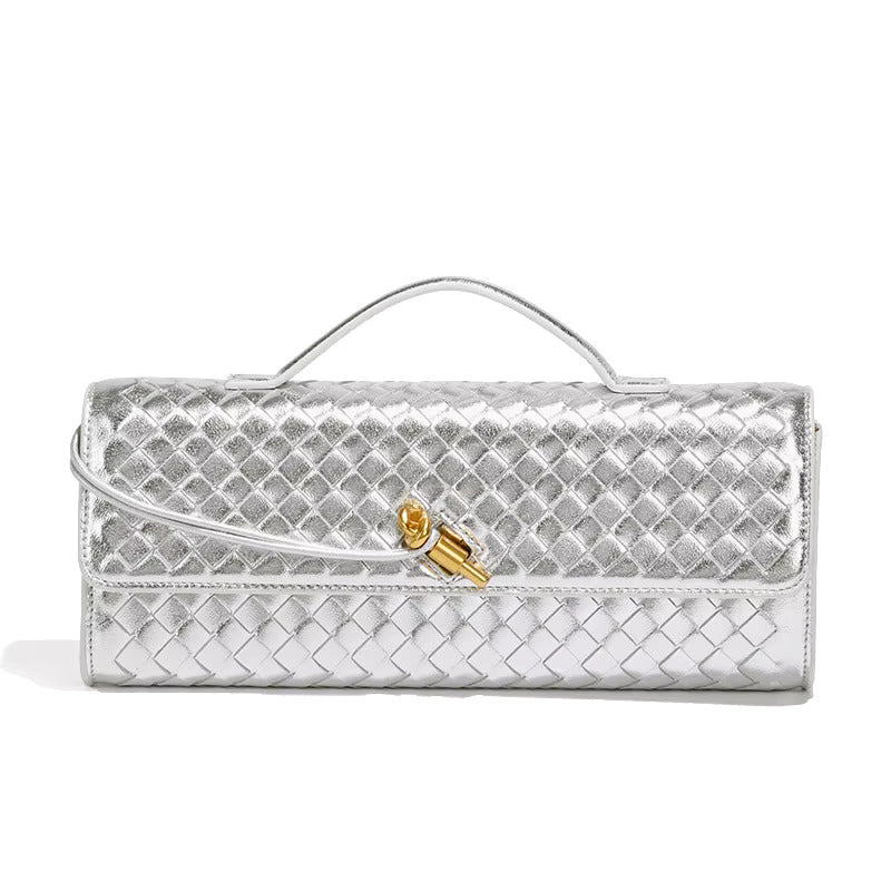 Clutch Bag Hand-Braided Vegan Leather Lightweight
