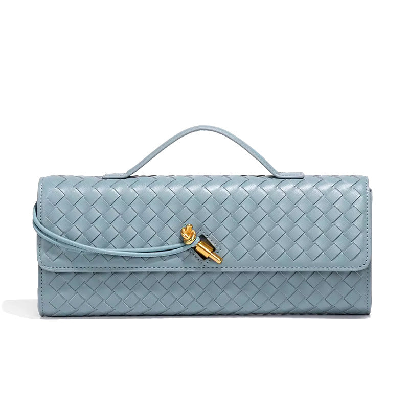 Clutch Bag Hand-Braided Vegan Leather Lightweight
