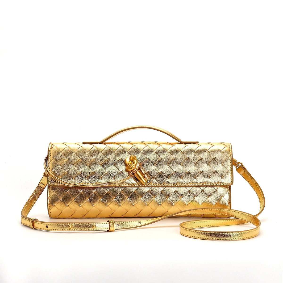 Clutch Handwoven Genuine Leather Adjustable Strap