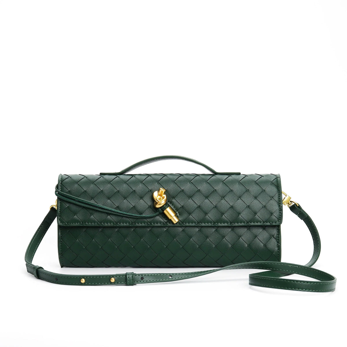 Clutch Handwoven Genuine Leather Adjustable Strap