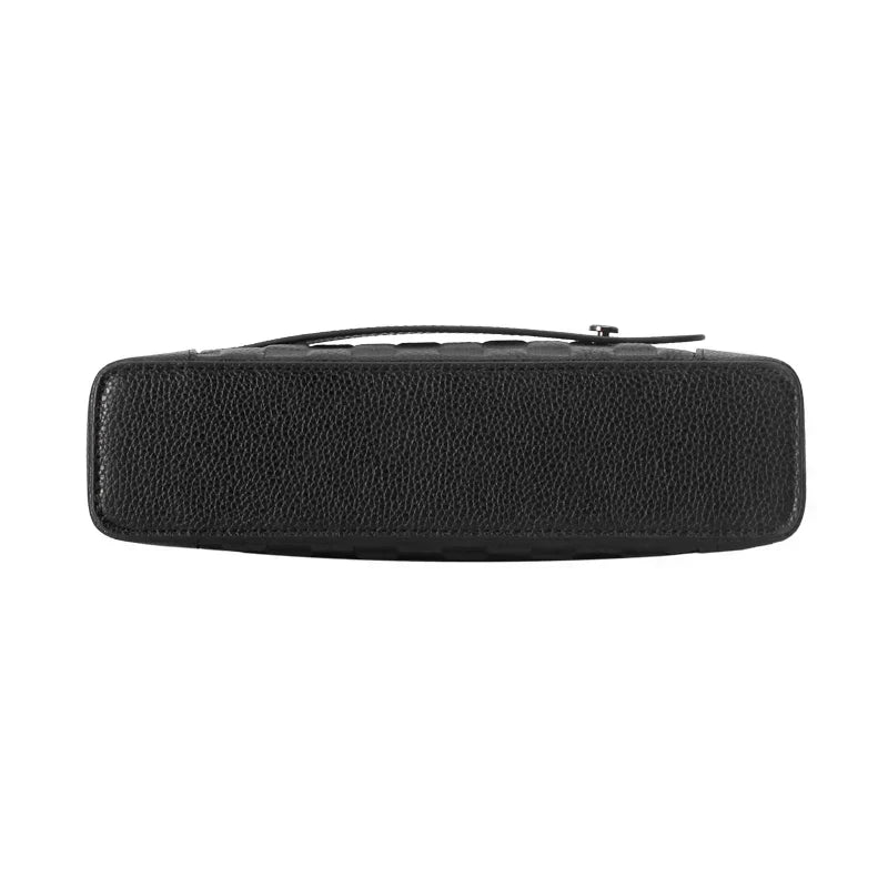 Clutch Wallet Genuine Leather Biometric Fingerprint Lock Multiple Compartments