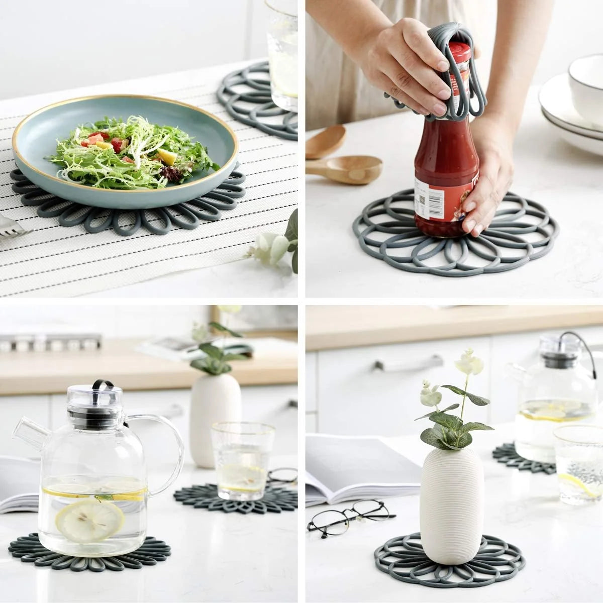 Coasters Silicone Heat-Resistant & Non-Slip Set of 3
