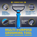 Coat Brush Detangling & Deshedding Stainless Steel Teeth