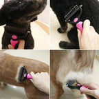Coat Brush Detangling & Deshedding Stainless Steel Teeth