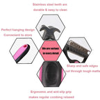 Coat Brush Detangling & Deshedding Stainless Steel Teeth