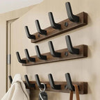 Coat Hook Rack 3 Hooks Wall-Mounted Space-Saving