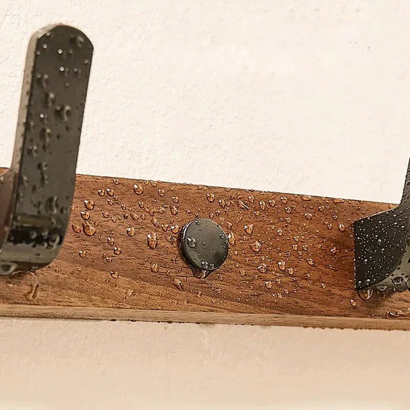Coat Hook Rack 3 Hooks Wall-Mounted Space-Saving