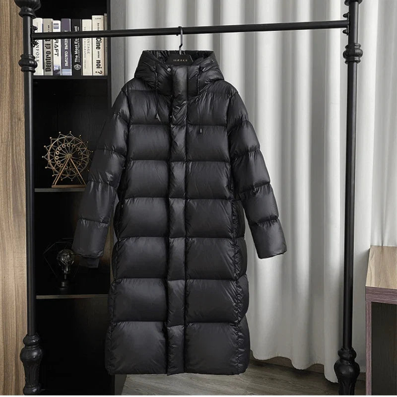 Coat Long Quilted Insulated Cotton-Polyester