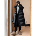 Coat Long Quilted Insulated Cotton-Polyester