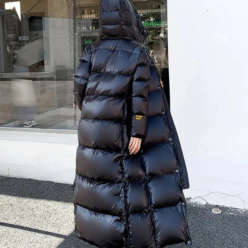 Coat Long Quilted Insulated Cotton-Polyester