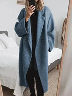 Coat Oversized Lapel Collar Wrinkle Resistant