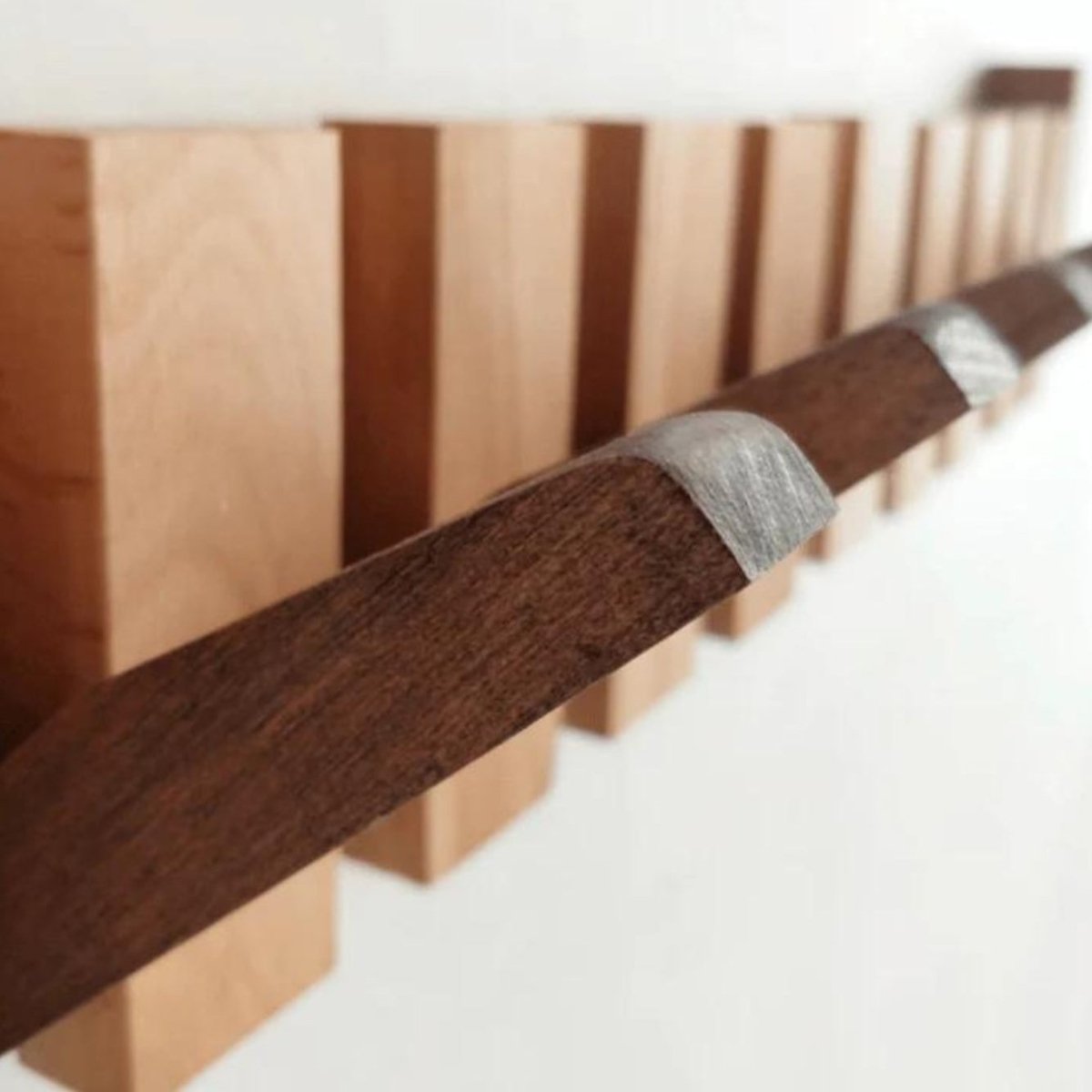 Coat Rack Handcrafted Piano-Inspired 4 To 10 Hooks